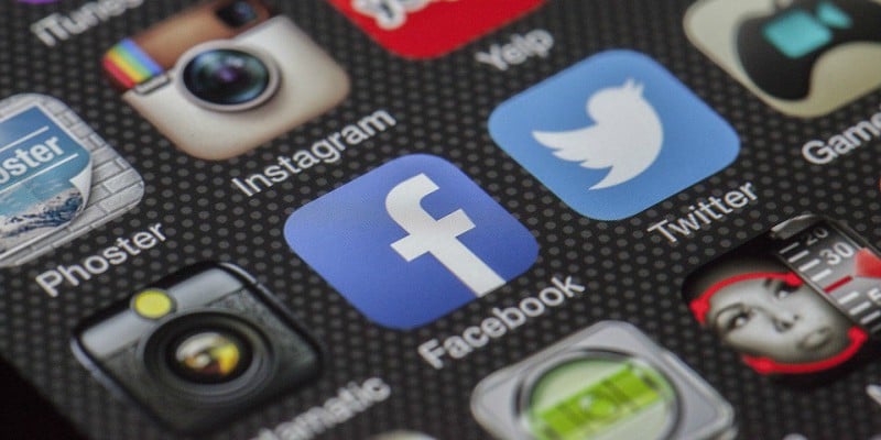 Facebook icon screen Facebook icon screen