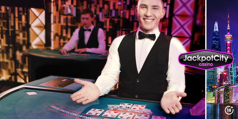 Alt: Live Dealer beim Online Poker | JackpotCity Online Casino Alt: Live Dealer beim Online Poker | JackpotCity Online Casino