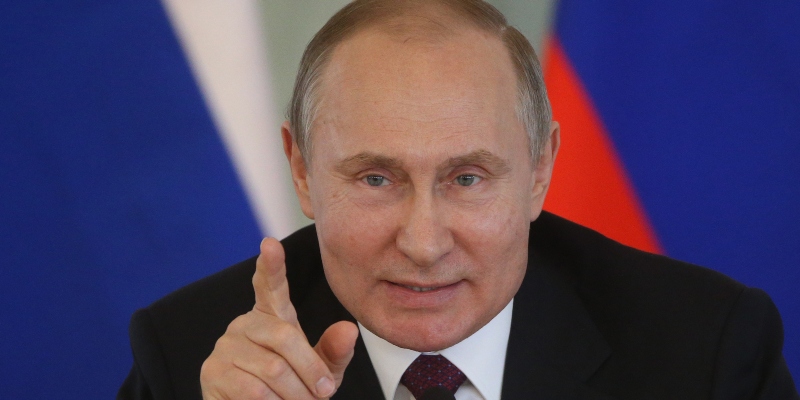 Vladimir Putin at a press conference