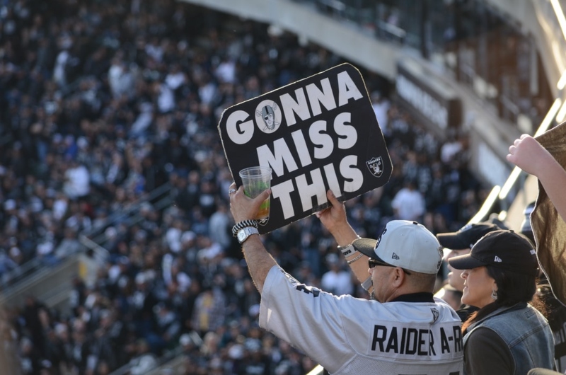 Último juego de los Raiders en el Oakland Coliseum