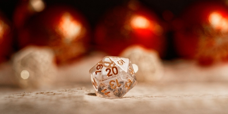 Dados de Natal dourado Dados de Natal dourado